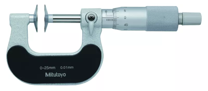 میکرومتر ساده میتوتویو فک بشقابی 25-0 میلیمتر مدل 101-123