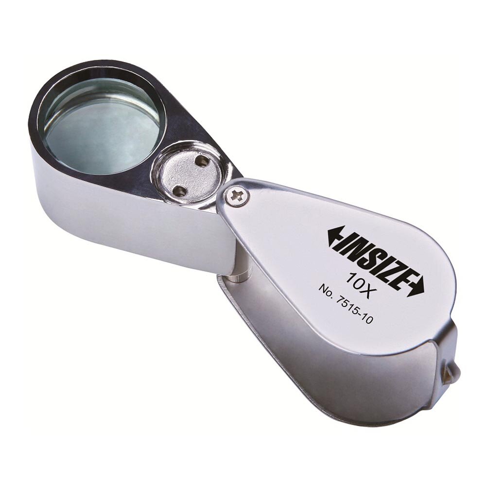 ذره بین تاشو 10X چراغ دار اینسایز (Insize) مدل 10-7515